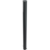 Ornamental bollard | steel tube � 89 mm | with flat head | stationary, for casting in concretewith ground anchor, total length approx. 1300 mm | without eyelet
